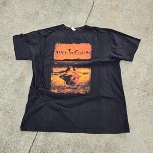 Vtg Y2k ALICE IN CHAINS Dirt Album Cover Graphic Grunge Metal Band T Shirt XXL